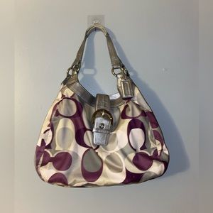 COACH Op Art Scarf Print Large Shoulder